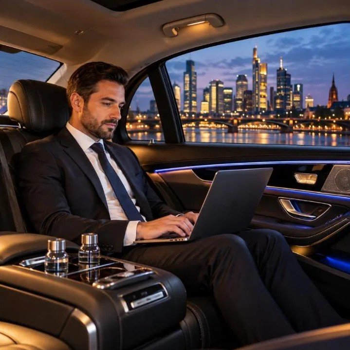 Business chauffeur Mercedes E-Klasse frankfurt – Flughafentransfer Frankfurt