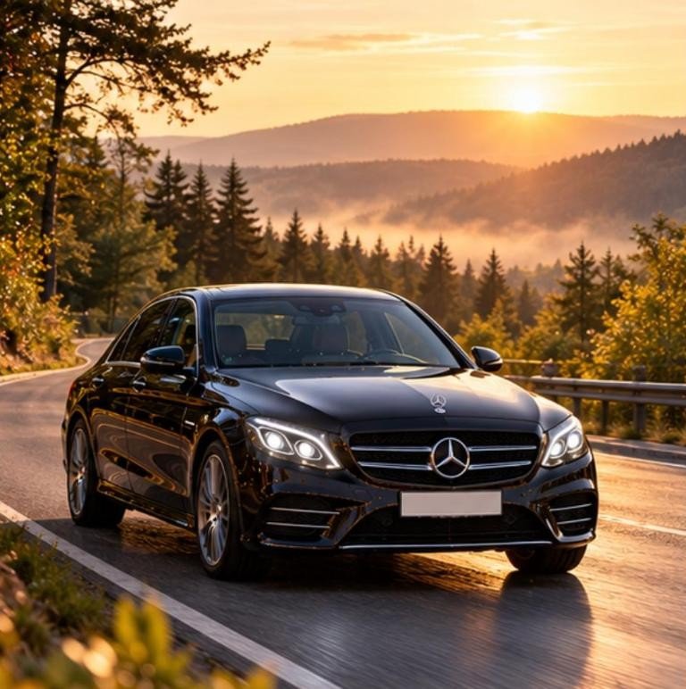 Mercedes C-Klasse taunus sonnenaufgang – Flughafentransfer Frankfurt
