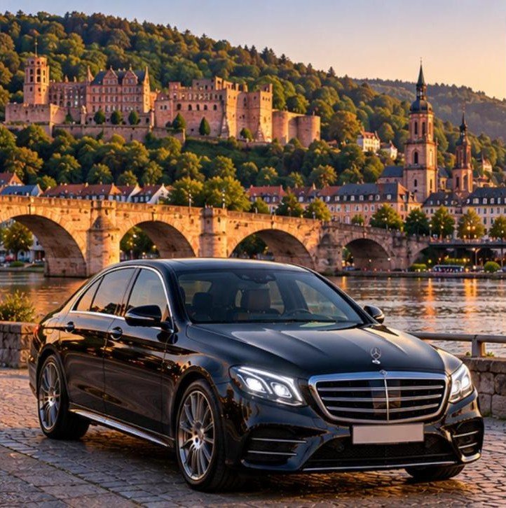 Mercedes E-Klasse heidelberg alte brücke – Flughafentransfer Frankfurt