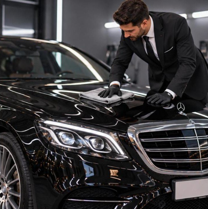 Fahrzeugpflege mercedes sauber – Flughafentransfer Frankfurt