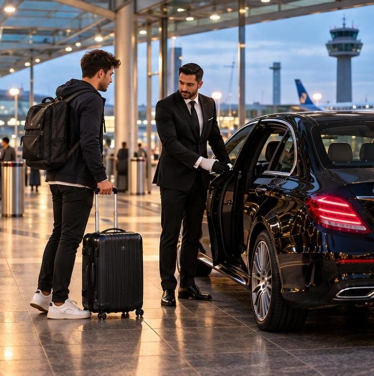 Student flughafen Mercedes C-Klasse abholung – Flughafentransfer Frankfurt
