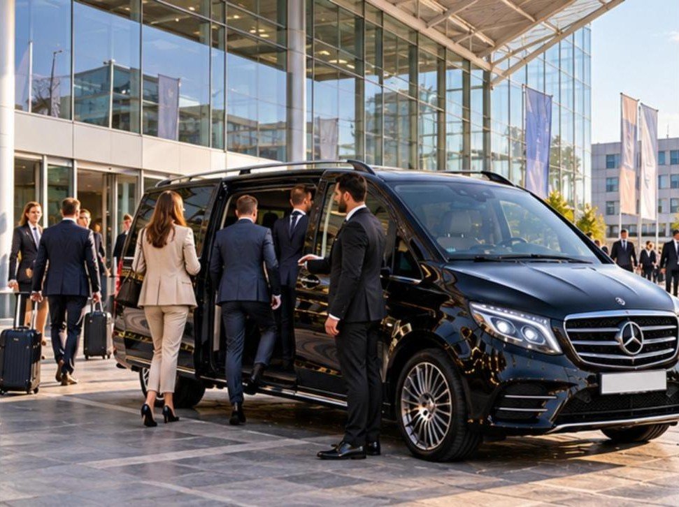 Mercedes V-Klasse messe business gäste – Flughafentransfer Frankfurt