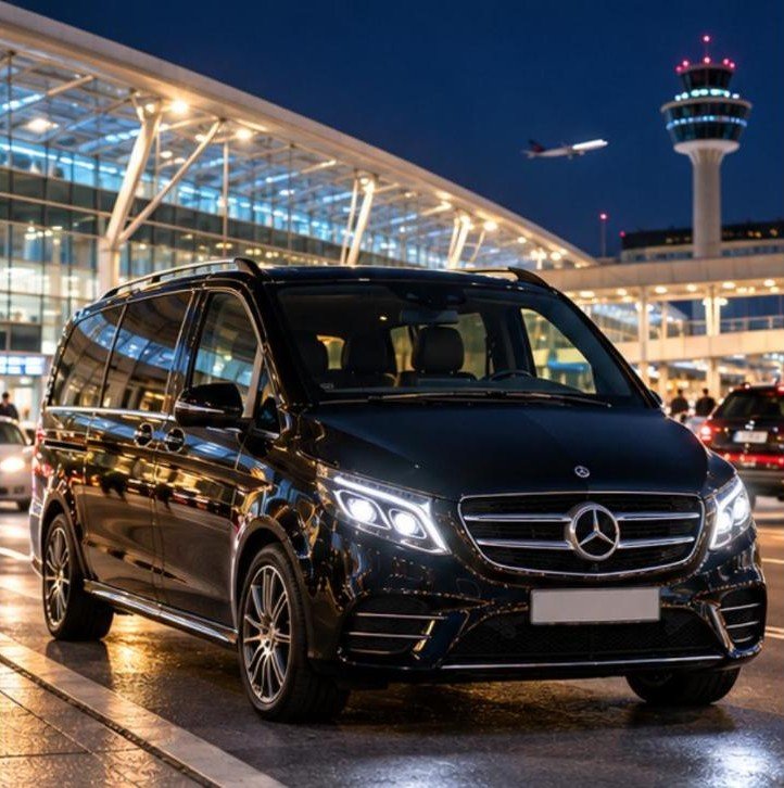 Mercedes V-Klasse nacht terminal frankfurt – Flughafentransfer Frankfurt